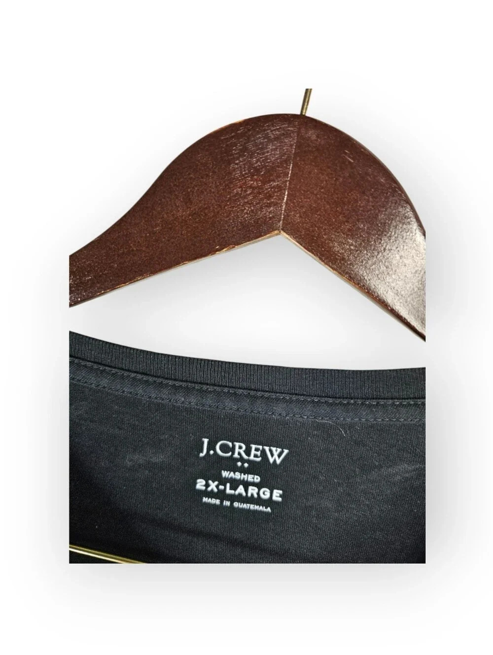 J.Crew Washed Long Sleeve T-Shirt Men's 2XL Black Crew Neck Cotton Tee